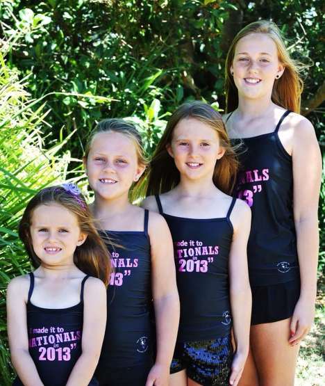 The girls looking good in their 'I made it to the finals in 2013'